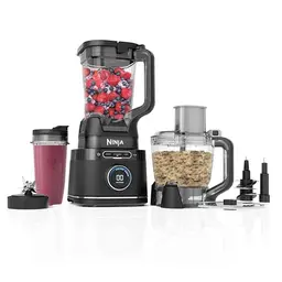 Ninja Power Blender 3-in-1, 1200W Küchenmaschine mit Single Serve Tasse, Schwarz