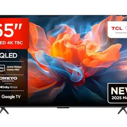 TCL 65T8C 65 Zoll QLED Fernseher – 4K UHD, Gaming Smart TV, Google Assistant, Dolby Vision, Onkyo Sound