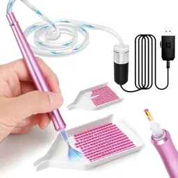 ZOBMIO Elektrischer Diamond Paint Stift mit Ablagefach – Schneller DIY Mal-Set (Pink)