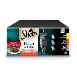 Sheba CATCARE Pouch Wet Fresh & Fine Chunks in Gravy Adult 50g Multipack