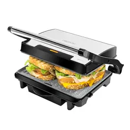 Cecotec Rock'nGrill 1500 Elektrogrill mit höhenverstellbarer Deckplatte und Fettwanne
