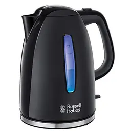 Russell Hobbs Wasserkocher Textures+ 1,7L, 2400W, LED, Schnellkochfunktion, schwarzes Modell 22591-70