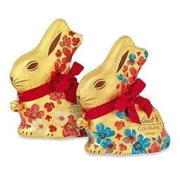 Lindt GOLDHASE Blumen Edition | 8 x 100 g | Premium Vollmilch-Osterschokolade | Schokoladengeschenk
