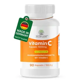Vitamin C 1000 mg Kapseln zur Unterstützung des Immunsystems - Nahrungsergänzung Made in Germany