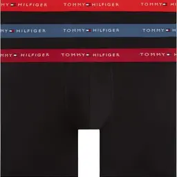 Tommy Hilfiger Herren 3er Pack Boxershorts mit Logobund, Schwarz, M