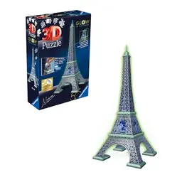 Ravensburger 3D Puzzle Eiffelturm Glow-In-The-Dark - Nachleuchtendes Modell für ab 10 Jahren