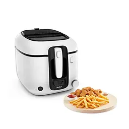 Tefal Fritteuse Super Uno mit Timer, 2,2 Liter, antihaftbeschichtet, spritzgeschützt, weiß/schwarz