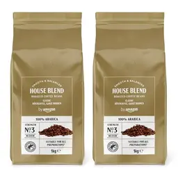 Kaffeebohnen, mittlere Röstung, 100% Arabica, 2 kg (2 x 1 kg)