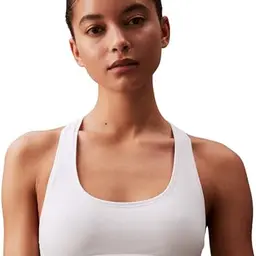Calvin Klein Damen Bralette Sport BH, Weiß, L