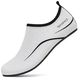 Sixspace Badeschuhe für Herren und Damen, schnell trocknend, rutschfest, ideal für Strand und Pool, Weiß, Größe 47 EU