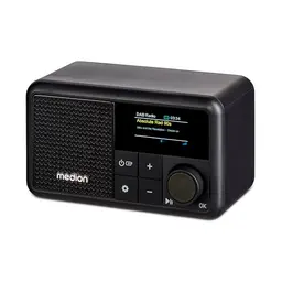MEDION S66822 Tragbares Mini DAB+ Radio mit Bluetooth und Farbdisplay, Akku bis 6,5 Stunden, schwarz