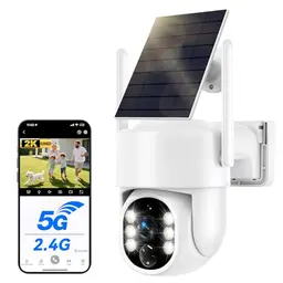 JUFLSKY Kabellose Solar Überwachungskamera 360° mit Nachtsicht, 2-Wege-Audio und Bewegungserkennung