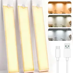 LED Akku-Unterbauleuchte mit Bewegungssensor für Küche, kabellos, 3er Set