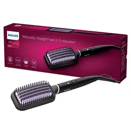 Philips StyleCare Aufheizbare Bürste BHH880/00 - Glättbürste (Schwarz/Pink)