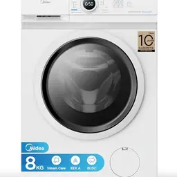 Midea 8kg Waschtrockner mit 1400 U/min, Inverter, Slim Design, Dampffunktion, Große Trommel, Kindersicherung, AquaStop, Weiß