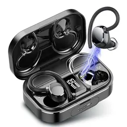 IKG Bluetooth In-Ear Kopfhörer mit 120H Spielzeit, IP7 wasserdicht, weiche Ohrbügel, USB-C – 2024 Neu