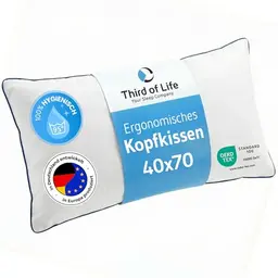 Kopfkissen 40x70 inSPIRO, Ergonomisches Kissen für Seitenschläfer & Rückenschläfer, Nackenstützkissen, Made in EU