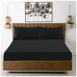 Super Dreamer Spannbetttuch für Einzelbett, Mikrofaser, Schwarz