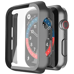 Misxi Schwarz Hard Hülle mit Glaseschutz für Apple Watch SE 3 (2025) / SE2 / Series 6 / 5 / 4, 2 Stück