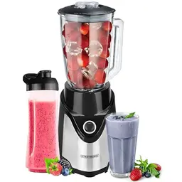 Steinborg Standmixer mit To-Go Becher | Smoothie Maker | 600 ml Glaskrug + 570 ml Becher | BPA-frei | 500 Watt