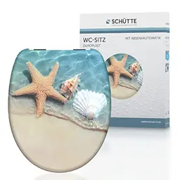 SCHÜTTE WC-Sitz BEACH mit Absenkautomatik, Duroplast Toilettendeckel, 175kg belastbar