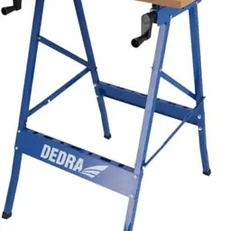 Dedra Klappbare Werkbank mit großer Arbeitsfläche und Spannbacken, max. Belastung 100 kg
