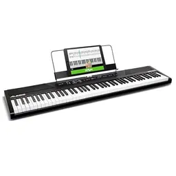 Alesis Recital E-Piano, 88 Tasten für Einsteiger mit Lautsprechern, 5 Stimmen, Kopfhörerausgang, Klavierlektionen