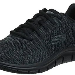 Skechers Herren Track-Front Runner Sneaker, Schwarz, Größe 47,5 EU