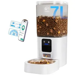 5G WiFi Futterautomat für Katzen und Hunde, 7L mit APP und Alexa, abnehmbar für einfache Reinigung