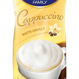 KRÜGER Family Cappuccino White Vanille, aromatisiertes Getränkepulver mit Kaffee, 500 g