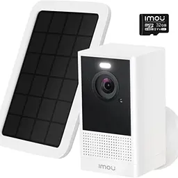 Imou 2.5K 4MP Außenüberwachungskamera mit Solarpanel, WLAN, Nachtsicht in Farbe, 32GB SD-Karte, Zwei-Wege-Audio