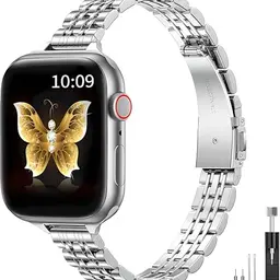 Edelstahl Armband für Apple Watch, 38mm-49mm, Damen & Herren, schlankes Design