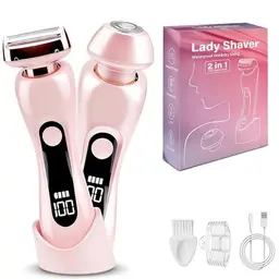 3-in-1 Damenrasierer, Elektrisch, Wasserdicht, USB-Aufladung für Gesicht und Körper – Geschenk für Frauen