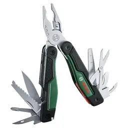 Bosch 16-in-1 Multi-Tool für Heimwerken und Camping - Edelstahl, Verriegelungsfunktion, Softgrip