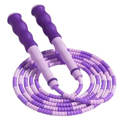 Verstellbares 2,8 m Springseil für Kinder, Verhedderungsfrei mit Ergonomischen Griffen, Ideal für Jungen und Mädchen (Lila)