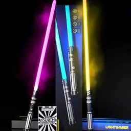Duell Lichtschwerter 2er Set mit 6 Soundeffekten und 24 Farben - Ideal für Kinder und Erwachsene