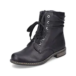 Rieker Damen Schnürstiefeletten 71218, schwarz (00), Größe 38 EU / 5 UK