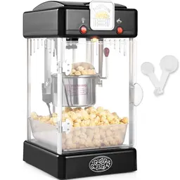VEVOR Popcornmaschine, 300 W, mit 2,5 oz Kessel, ergibt 4 Qt pro Ladung, inklusive Schaufeln und Tablett