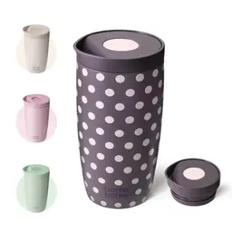 Thermobecher 500ml für Kaffee oder Tee, auslaufsicher, Easy Quick-Press-Verschluss, Travel Mug Classic Grande (Dancing Dots)