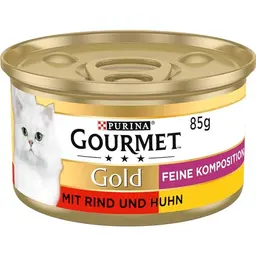 PURINA GOURMET Gold Katzenfutter, Rind & Huhn, 12er Pack (12 x 85g)