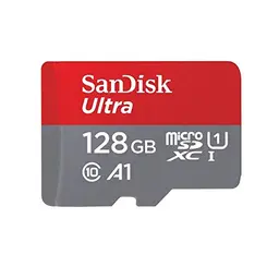 SanDisk Ultra 128GB microSDXC Speicherkarte mit SD-Adapter, bis zu 100 MB/s, A1 App-Leistung