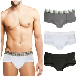 Ayurbio Herren-Slip Unterhose, 4 Stück, Push-up-Formwäsche, bequeme Passform, reibungsfrei, atmungsaktiv