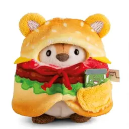 NICI Tiger Tiggy 8cm mit Hamburgerkostüm in Geschenkbox - Weiches Plüsch-Kuscheltier für Kinder & Erwachsene