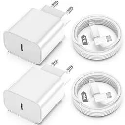 2er Pack iPhone Ladegerät & 2M USB-C Ladekabel - MFi-Zertifiziert für iPhone 14 bis 5 und iPad