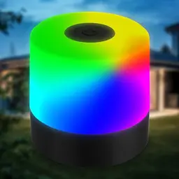 B.K.Licht Mini RGBW LED Tischlampe kabellos mit Touch, Akku und Farbwechsel, 7x7 cm, Schwarz
