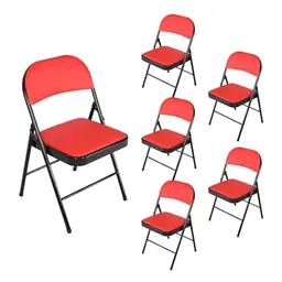 HTI living Klappstühle 6er Set Rot - Praktische Küchen- und Campingstühle für Events