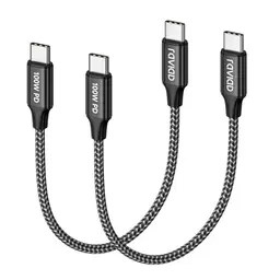 RAVIAD USB C Kabel 0.5M 2Pack, 100W Schnellladekabel für iPhone, Samsung, Huawei, Pixel, MacBook Pro