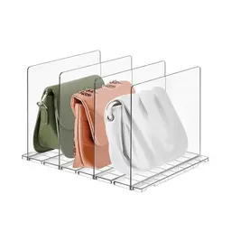 ADERTOS Regalschranktrenner 4-teilig Organizer für Handtaschen und Kleidung, abnehmbar und verstellbar für Schlafzimmer und Küche