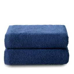 Top Towel Plus - Große Badetücher - 2 Gesichts- oder Bidethandtücher - 100 % Baumwolle - Marine