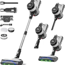 AlloyMove kabelloser Akku-Staubsauger, 70 Min Laufzeit, 1,5L Staubbehälter, leise, für Tierhaare, Teppiche und Hartböden